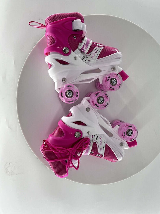 Grass & Co Quad / Inline Αυξομειούμενα Rollers Ροζ Παιδικά