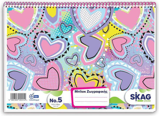Skag Drawing Pad 21x29 A4 No.5 51 Sheets Girl