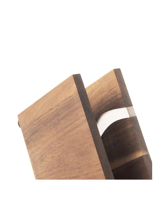 Orion Χαρτοπετσετοθήκη Ξύλινη Καφέ 12x8.5x8.5cm
