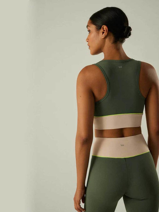 Frauen Sport-BH Eucalyptus Green mit Polsterung