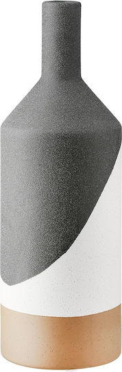 ArteLibre Vase Keramik Schwarz F10xH31cm