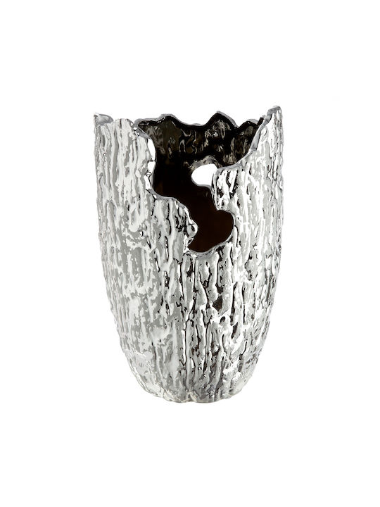 ArteLibre Decorative Vase Silver 14x14x22cm