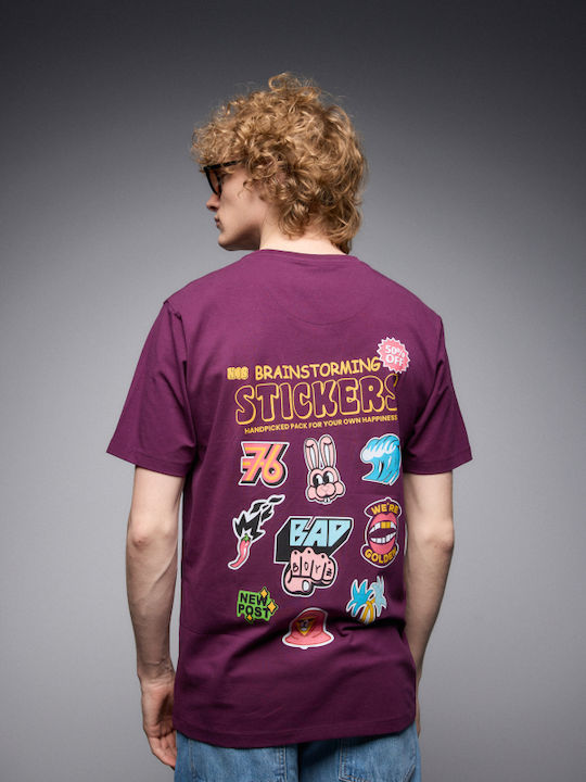 T-shirt Μωβ