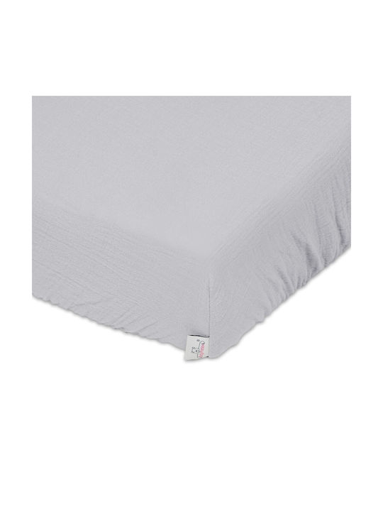 Matex Бебешки Чаршаф За Количка Памук с ластик Бял 70x140бр