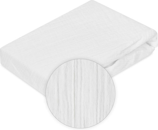Matex Baby Sheet Crib Cotton Fitted White 70x140cm