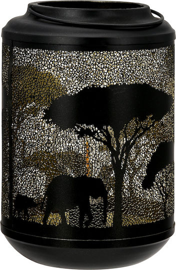 ArteLibre Tabletop Metallic Lantern Gray 14x14x20cm