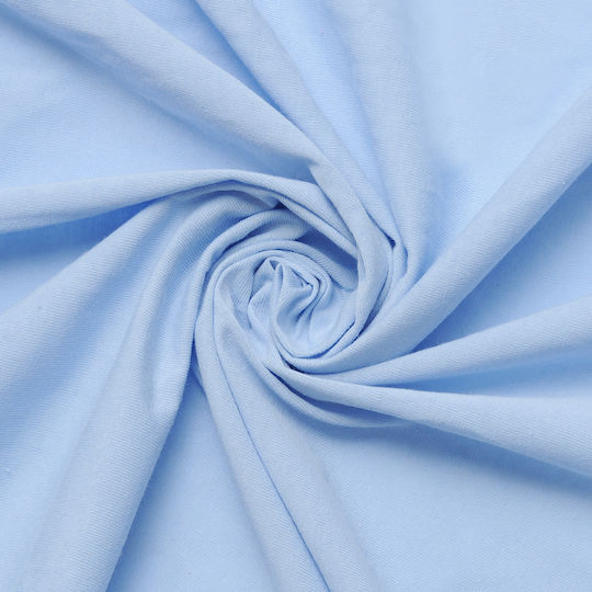 Matex Baby Sheet Crib Flannel Fitted Light Blue 80x160cm