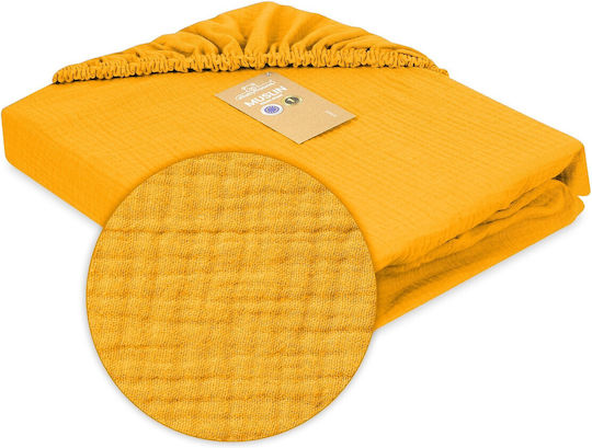 Matex Baby Bettlaken Für Krippe Baumwolle Angepasst Gelb 70x140cm