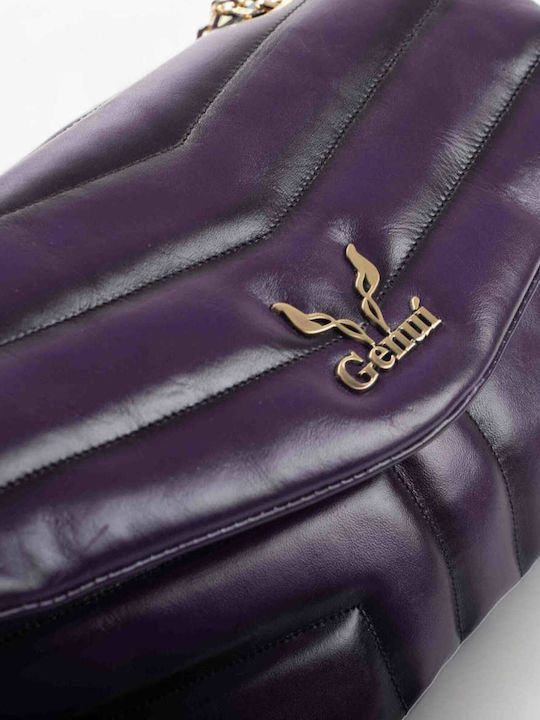 De piele Geantă de damă De umăr Violet