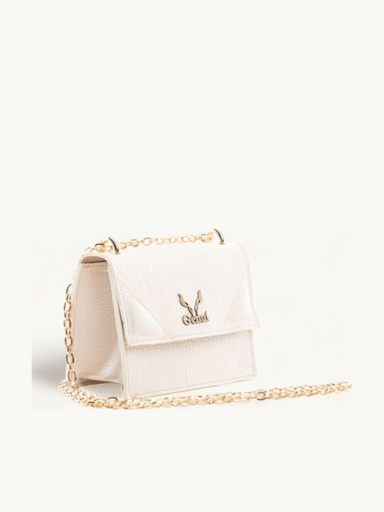 Leather Women's Bag Shoulder Beige