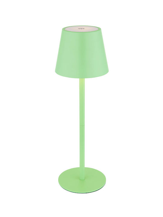 Globo Lighting Table Lamp with Green Shade and Base