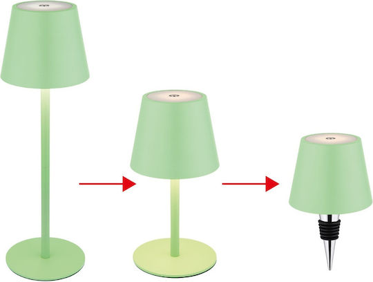 Globo Lighting Metal Table Lamp with Green Shade and Base