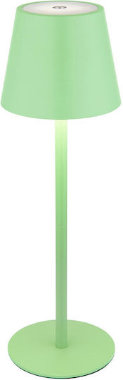 Globo Lighting Metal Table Lamp with Green Shade and Base