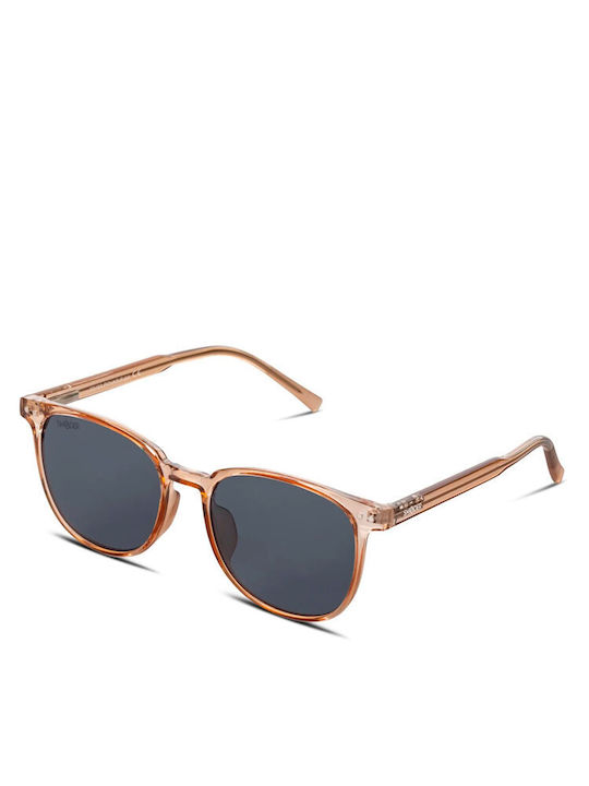 Smooder Unisex Sonnenbrille mit Rosa Kunststoff Gestell und Gray Linse