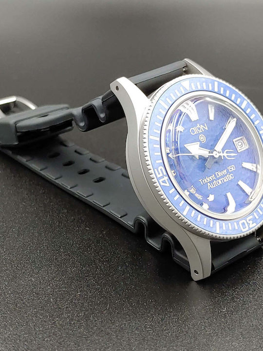 Aion Herrenuhr 13.4mm Batterie mit Schwarz Kautschukarmband