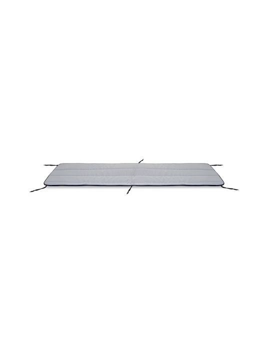 AIO Factory Αδιάβροχο Μαξιλάρι Ξαπλώστρας με Πλάτη Dark Gray 50x165εκ.
