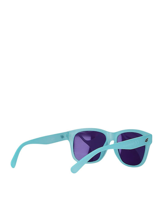 4F Square Kids Sunglasses Light Blue