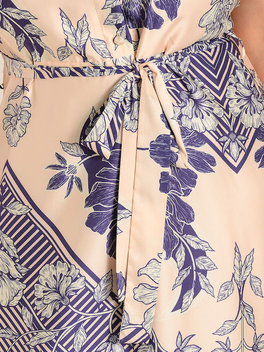Maxi Φόρεμα για Γάμο / Βάπτιση Off-Shoulder Μπεζ