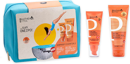 Panthenol Extra Sun..Όνειρο Set with Sunscreen Face Cream, Sunscreen Body Lotion & Pouch