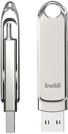 Buddi 128ГБ USB 3.1 Стик Сив