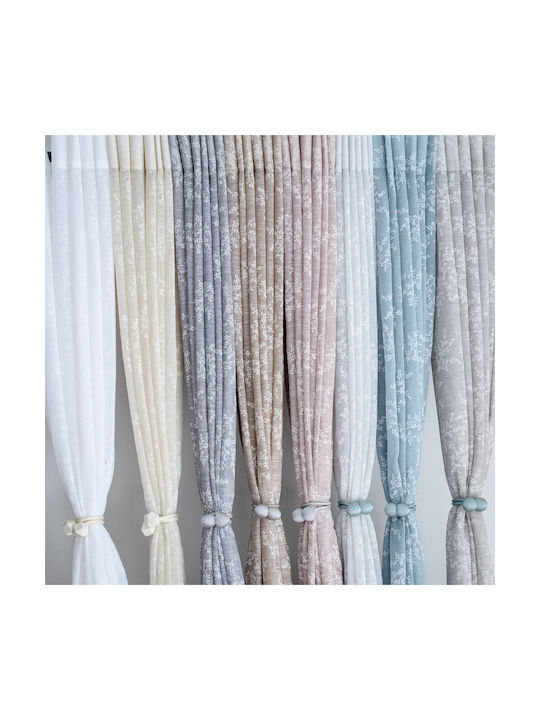My Home Luxury Curtain with Pencil Pleat Light Blue 280x270cm