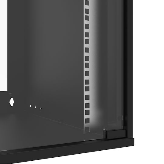 Canovate Wandmontiert Rack-Schrank 9U 60x60cm Schwarz WC1S-9-0966A