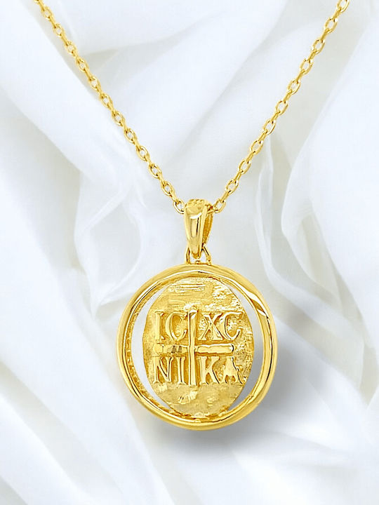 Xryseio Anhänger Kinder Amulett Beidseitig Konstantinato aus Gold 9K FL1193