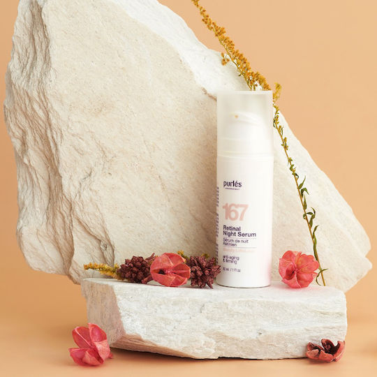 Purlés Serum Anti-îmbătrânire Noapte 167 Retinal cu Retinală & Niacinamidă pentru Strălucire & Tonifiere 30ml