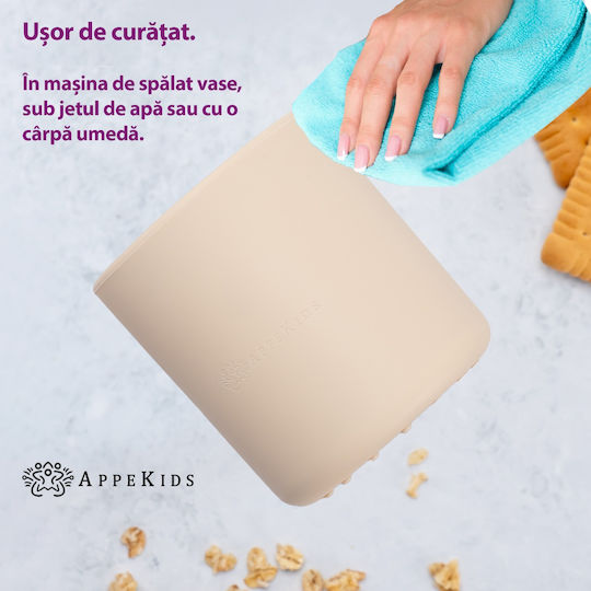 AppeKids Căniță pentru copii din Silicon Bej 180ml