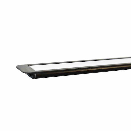 Black Aluminum Profile Type Z 1m + Milky Lens