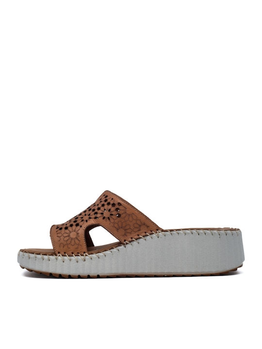 Anatomic Women's Leather Platform Shoes Brown