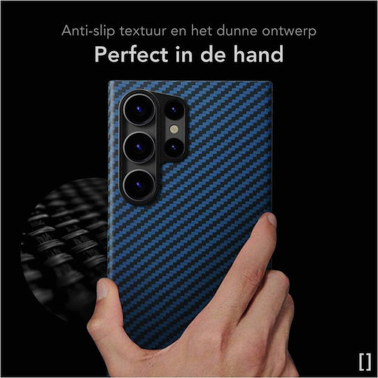 Nekit Umschlag Rückseite Aramid Fiber 1mm Blau (Galaxy S25 Ultra,Samsung S25 Ultra)