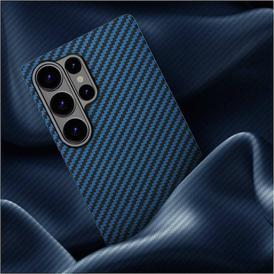 Nekit Umschlag Rückseite Aramid Fiber 1mm Blau (Galaxy S25 Ultra,Samsung S25 Ultra)