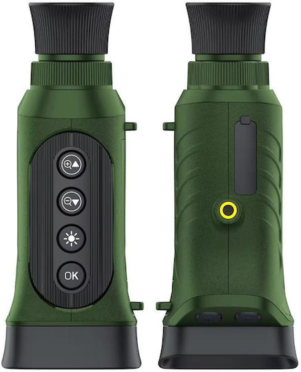 Monocular Digital de Vedere pe Timp de Noapte 2.5k @30 Fps Zoom Digital 8x Zoom Optic 6x Ecran Lcd de 2 inci Baterie 18650 Mah Verde