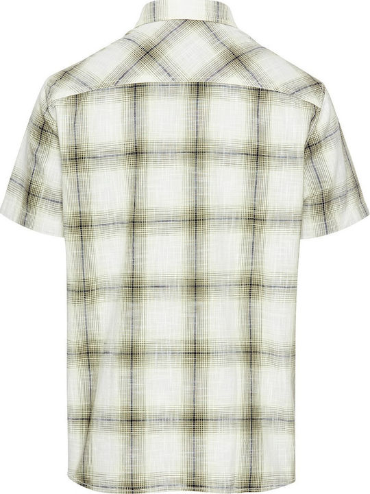 Short-sleeved Cotton Shirt Checked Green