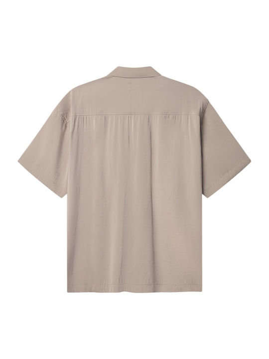 Resort Κοντομάνικο Πουκάμισο σε Κανονική Γραμμή Beige