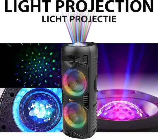 N-Gear Karaoke Speaker with Wireless Microphone and Lighting Effects Let's Go Party 5150 in Black Color