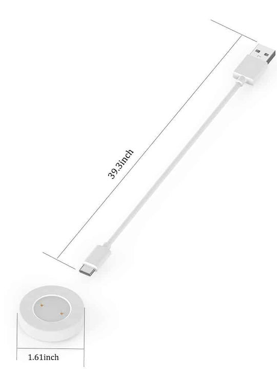 Techsuit Ladegerät für Honor Watch 5, GS4, GS3, 4 Weißς