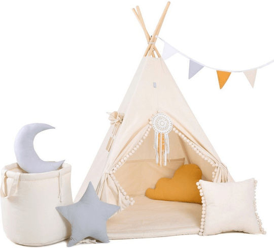 Eli Neli Kinder-Spielzelt Indisch Set Kissen Beiges