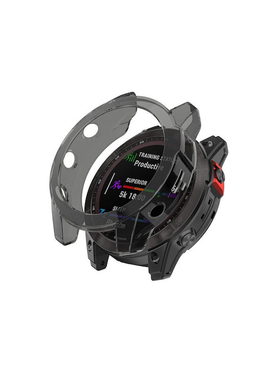 Best Accessories Silicone Case In Black Transparent Color Garmin Fenix 7 Best Accessories Silicone Case In Black Transparent Color Garmin Fenix 7