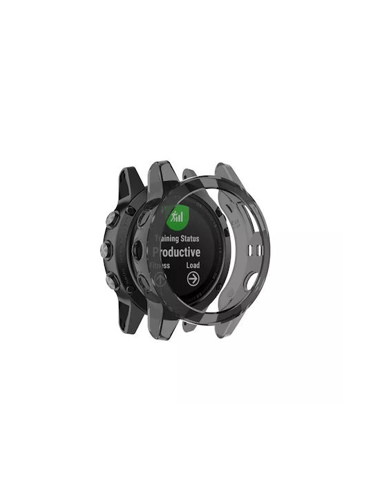 Best Accessories Silicone Case In Black Transparent Color Garmin Fenix 6x 6x Pro 6x Solar