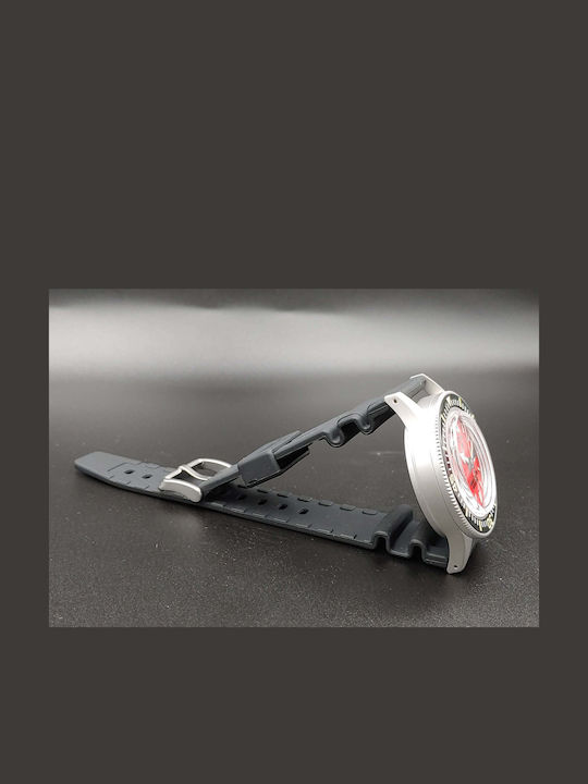 Aion Men's Watch Battery with Gray Rubber Strap