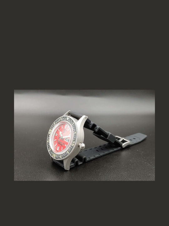 Aion Men's Watch Battery with Gray Rubber Strap
