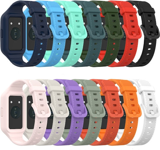 Huawei Band 8 7 Ενσωματωμένη Ζώνη Σιλικόνης Μονόχρωμη Λευκό