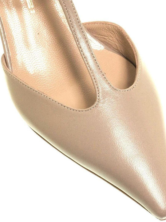 Leder Pumps Beige