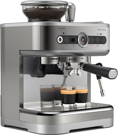 Philips Barista Brew Автоматична Еспресо Кафемашина 1350W Налягане 15bar с Мелачка за Кафе PSA3218/01