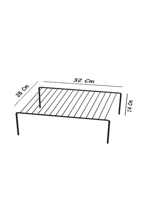 Femmit Metall Küchenorganizer Ständer 28x30x14 cm Schwarz