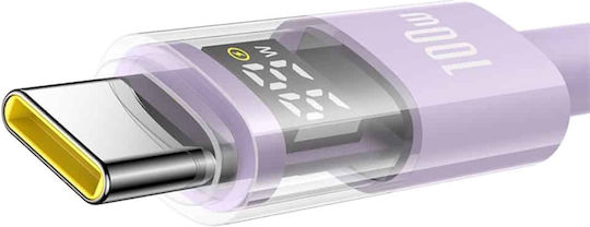 Baseus Regular USB 2.0 Cablu USB-C bărbătesc - USB-A 100W Violet 2m (P10382701511-01)