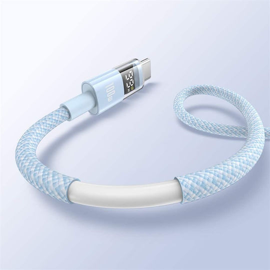 Baseus Редовна USB 2.0 Кабел USB-C мъжки - USB-A мъжки 100W Син 1м (P10382701311-00)
