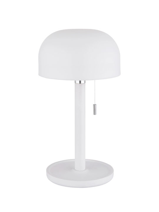 Globo Lighting Πορτατίφ με Λευκό Καπέλο και Βάση